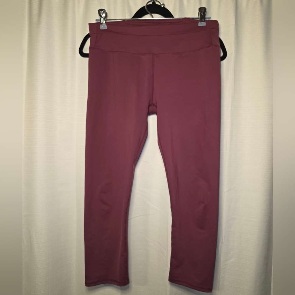 S Fabletics Burgundy Leggings